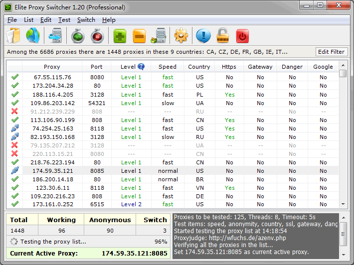 Elite Proxy Switcher Screenshot
